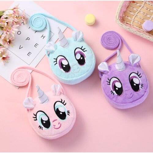 New Fashion Children Girls Cute Unicorn Animals Messenger Bag Kids Keys Coin Purse Cute Princess Mini Handbag