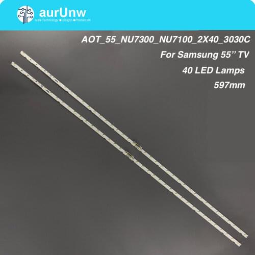 2pcs/lot LED Backlight strip for Samusng 55NU7100 UE55NU7300 UE55NU7100 UE55NU7105 AOT_55_NU7300_NU7100 BN96-45913A BN61-15485A