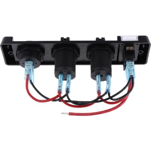 LED 2 USB Port Charger With DC Voltmeter Digital For Car Boat Marine