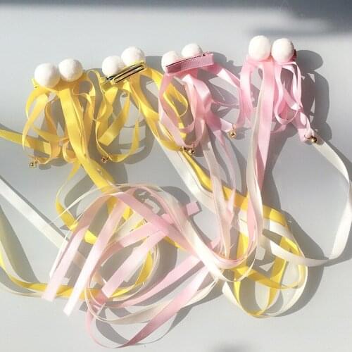 WYINYA Candy color childrens hairpin female princess cute tassel hairpin Chinese style headdress hair ball hairpin