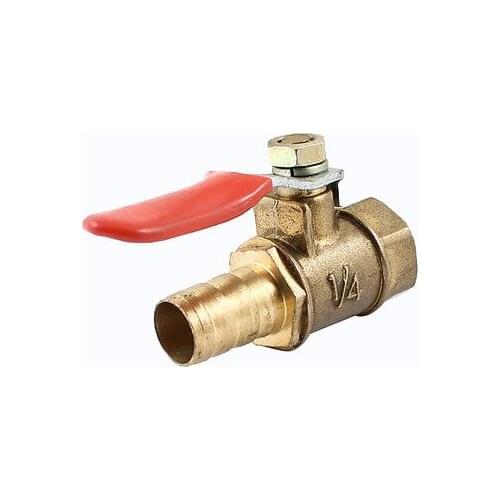 1/4 PT Female Thread to 10mm Hose Tail Connector Ball Valve