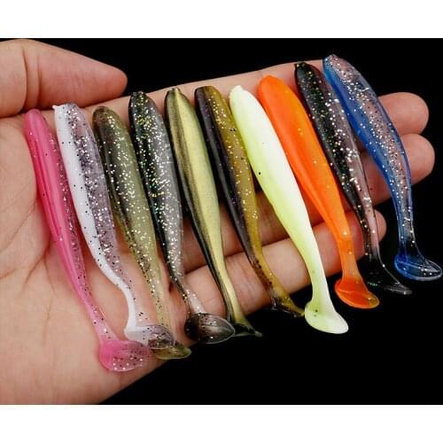 10pcs/Lot Soft Lures Silicone Bait 7cm 2g Goods For Fishing Sea Fishing Pva Swimbait Wobbler Artificial Tackle