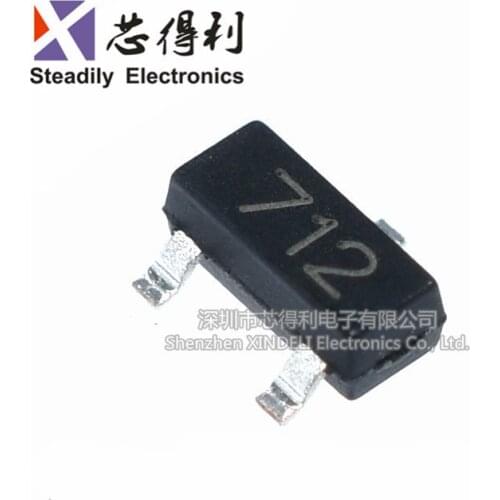 10pcs/lot New PSM712-LF-T7 Sm712.tct SMD SOT23 Lightning Protecon and An-Stac Protecon Diode