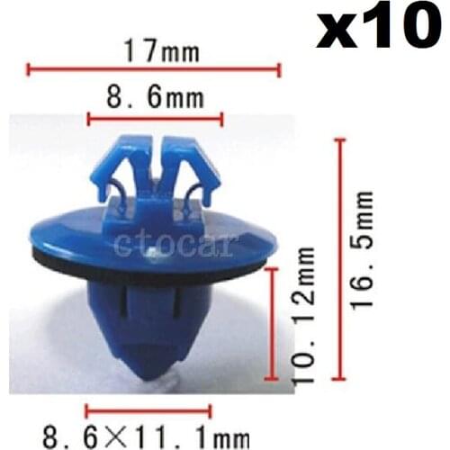 10pcs OEM Nylon For Toyota Rocker Panel Moulding Clips Retainer Fastener 75495-35010 Prado / 4 Runner / Highlander