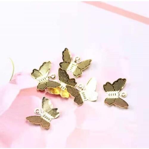 100Pcs New DIY Jewelry Making Dirty Braids Butterfly Hair Clasp Braids Lovely Headdress Pendant Earrings Jewelry