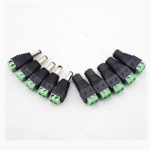 10X Male Female 2.1x5.5mm DC Power Plug Jack Adapter Wire Connector for CCTV JG