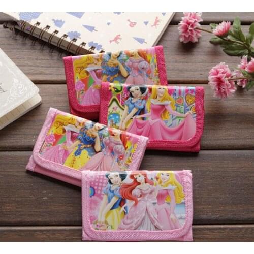12PCS Disney Wallet Princess Bag Kids Birthday Party Decoration Gift Cute Purse Baby Girl Wallet