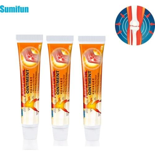Sumifun 3pcs Analgesic Ointment Lumbar Rheumatoid Arthritis Herbal Medical Plaster Joint Back Knee Pain Relief Cream P1150