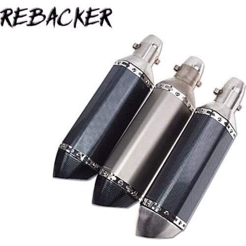 51mm carbon universal Motorcycle Exhaust pipe muffler For CBR CBR125 CBR250 CB400 CB600 YZF FZ400 Z750