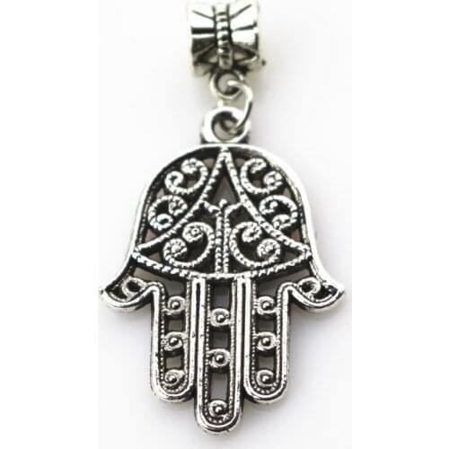 Free shipping 20pcs/lot hand hanging charm big hole pendant beads charm fit pando bracelet diy jewelry dangle charms