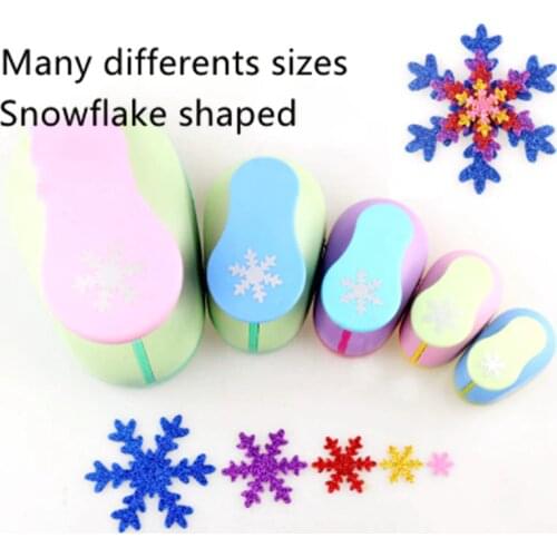 Free Ship (3/8",5/8",1",1.5",2",3") Snowflake shaped craft punch Child diy tools paper eva scrapbook Christmas snow hole puncher
