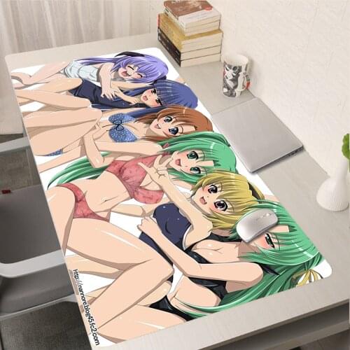 Large Computer Gaming Keyboard Mousepad higurashi no naku koro ni Mouse Pad Anime Cute Desk Mat Kawaii Girl Mausepad Pc Gamer