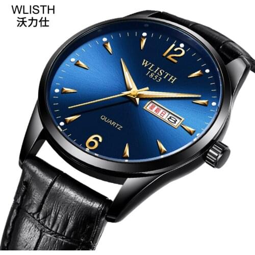 Mens Fashion WLISTH Top Brand Calendar Waterproof Luminous Watches Male Clock Luminous Business Men Watches Luxury Reloj Hombre