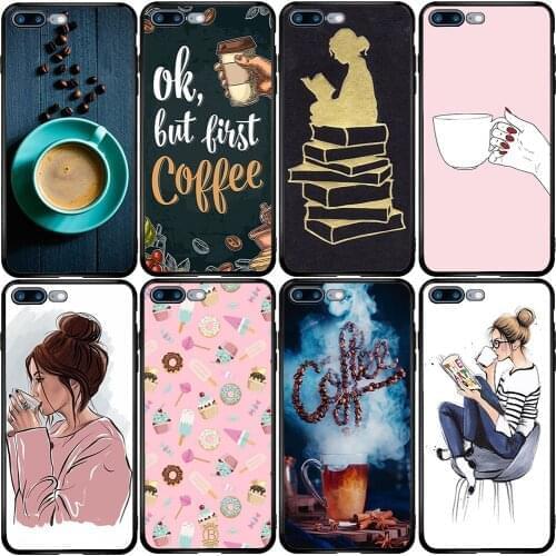 Cover Case for Xiaomi Redmi Note 6 7 9 8T 10T 9S 9A 8A A3 A2 A1 Pro Lite Black Shark Mix Max Ok But First Coffee Book