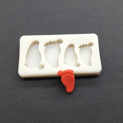 Babys Feet Silicone Mold Sugarcraft Fondant Cake Decorating Tools Cupcake Chocolate Baking Mold