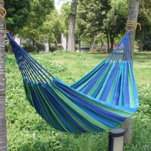 280*80mm Striped Hammock Leisure Bed Thickened Canvas Hanging Bed Sleeping Swing Hammock Fuel Oil Filter Camping