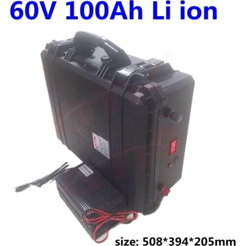 GTK high quality lithium battery 60v 100Ah 200Ah Li-ion battery for scooter Forklift sweeper Sightseeing car AGV +10A charger