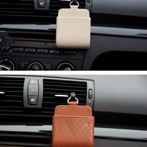 PU leather car socket vents trash can car phone seat bag storage bag for Citroen C-Quatre C-Triomphe Picasso C1 C2 C3 C4 C4L C5