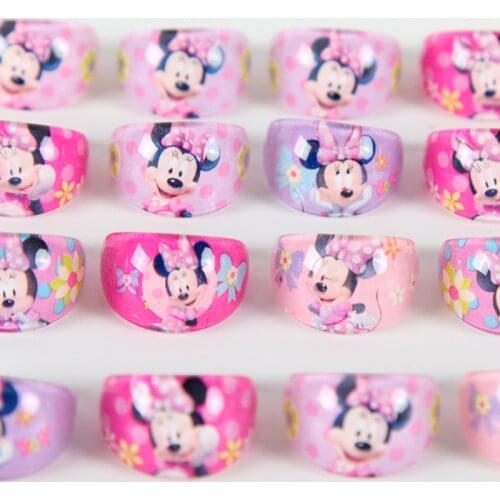 24pcs/lot Mouse Rings Party Gifts for Guests Kids Finger Rings Birthday Party Decor Favors Supplies