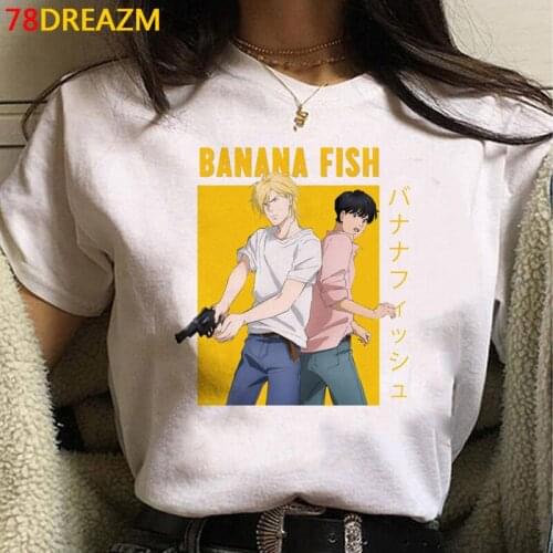 Hot Japanese Anime Banana Fish T Shirt Men Kawaii Summer Tops Cartoon T-shirt Funny Manga Graphic Tees Unisex Tops Tshirt Male