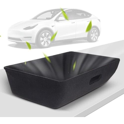 Multifunctional Car Under Seat Storage Box Holder Anti-Skid Shockproof Safe Eco-Friendly for Tesla Model Y 2021