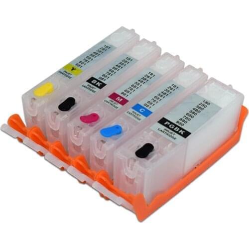 PGI 280 380 480 580 680 780 refillable ink cartridge without chip For canon PIXMA TR7550 TR8550 TS6150 TS8150 TS9150 TS9155