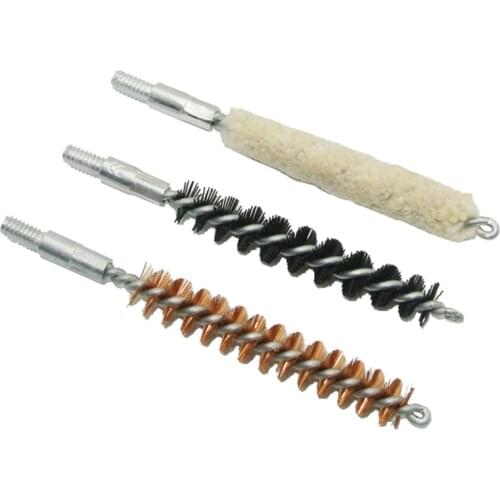 Green World 3pcs/lot Customized Model.243cal/.270cal/9mm Gun Clean Brush Kit, Pistol Rifle Cleaning Brush Kit