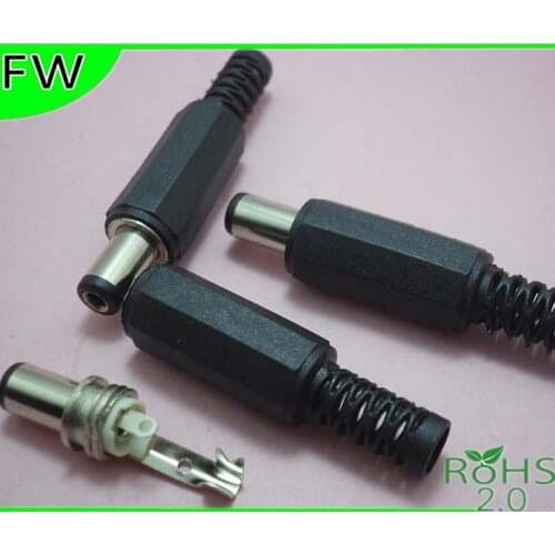 Low voltage DC power connector DC-005 male chieftain welding head 5.5-2.1mm larger plug standard connector