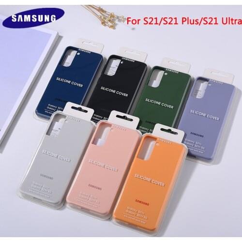 Original Samsung Galaxy S21 Ultra/S21 Plus/S21 5G Case Cover S30/S30+/S30Ultra Liquid Silicone Shockproof Full Protect Back Case