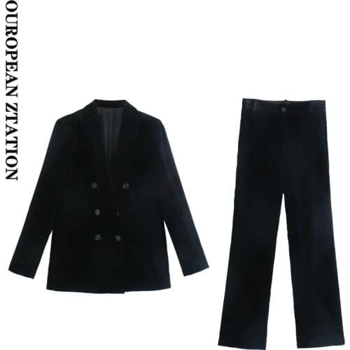 OUROPEAN ZTATION Women's Trouser Suits With A Jacket