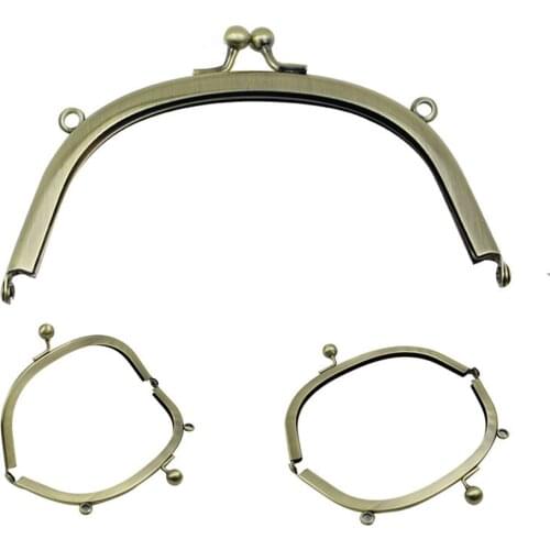 16.5cm Semicircle Arch Metal Purse Frame Kiss Clasp Clutch Buckle DIY Handbag Hardware Accessories Repair Changement Handle