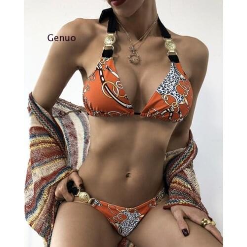 Sexy Rhinestone Thong Bikini 2021 Crystal Women Two Piece Swimsuit Diamond Push Up Bandage Bathing Suit Floral Swimwear Biquini