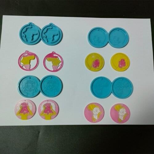 Earrings Epoxy Resin Mold Ear Drop Dangle Silicone Mould DIY Crafts Jewelry Pendant Casting Tool
