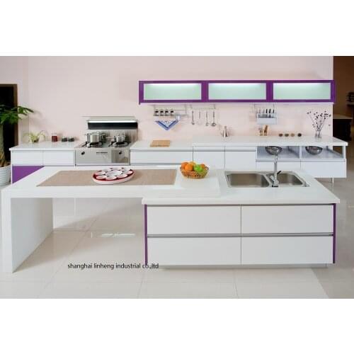 High gloss/lacquer kitchen cabinet mordern(LH-LA082)
