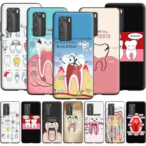 Dental Definitions Tooth Case for Huawei P10 Lite P20 P30 P Smart 2021 Z P40 Pro