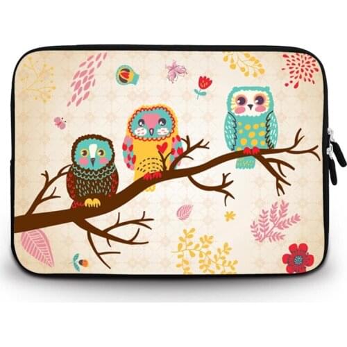 Owls 13" 15" 16 Notebook Laptop Bag Sleeve For Macbook Xiaomi Dell HP Air Pro 11 13.3 15.4 Women Men Handbag Carrying Case