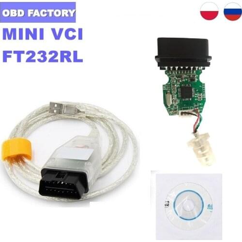 V15.00.028 J2534 MINI VCI For Toyota MINI VCI J2534 MINI-VCI FT232RL for Toyota TIS MINI VCI Techstream TIS Cable TIS Techstream