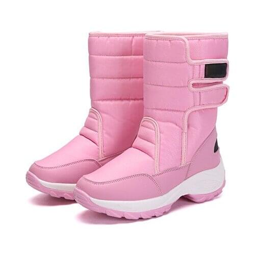 Womens shoes Snow boots winter with Plush waterproof Comfortable Thick non slip warm cotton boots high barrel shoebz