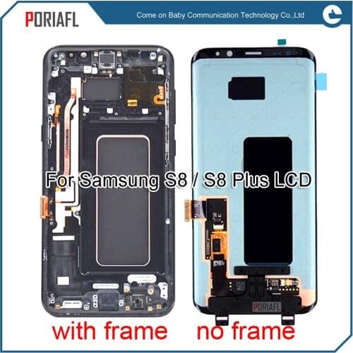 For Samsung galaxy S8 Lcd Display Touch Screen Digitizer Assembly For Samsung S8 Plus G950F G950U G950W8 G955F G955W lcd +frame