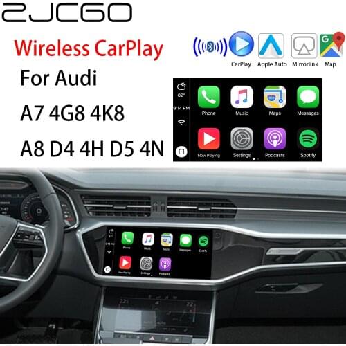 ZJCGO Wireless Apple CarPlay Android Auto interface adapter BOX For Audi A7 4G8 4K8 A8 D4 4H D5 4N CIC EVO MMI 2G 3G MIB System