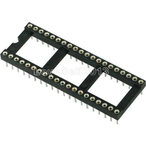 2PCS NEW DIP-40 Round Hole 40 Pins 2.54MM DIP 40PIN DIP40 IC Sockets Adaptor Solder Type IC Connector