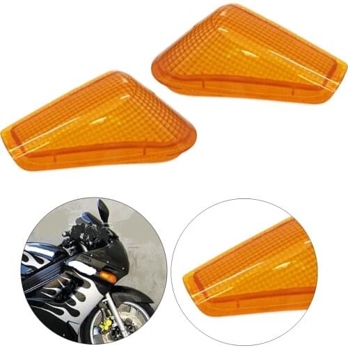 2pcs Yellow Front Indicator Turn Signal Light Lens Cover Shell Left and Right for Kawasaki ZZR250