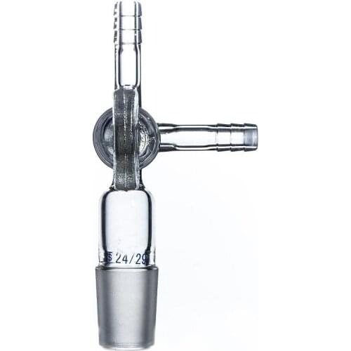 24/29 Joint Laboratory Vacuum Adapter with 8mm hose connections Glass stopcock glass instrument