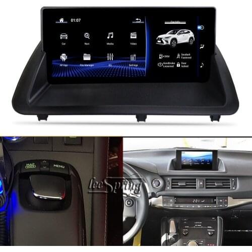 10.25"Car multimedia Player for LEXUS CT200 GPS Navigation (2011-2018 original Car with jog Remote system) left-hand drive