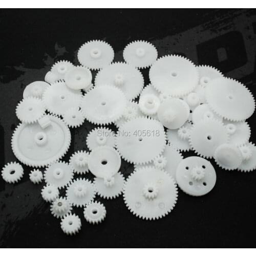 FREE SHIPPING one set 49 kinds of gear bag plastic gear robot technology small production DIY model accessories toys gear
