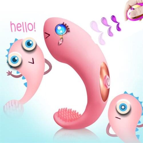 Wireless Remote Control Invisible Wearable C Type Vibrating Panties strapon Brush Clitoris Stimulator Vibrator Sex Toy For Women