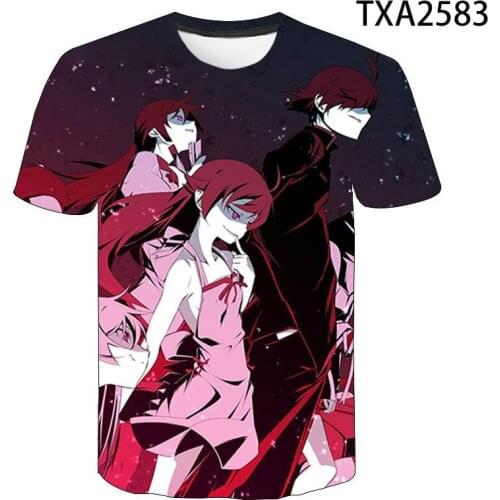 Monogatari Story T-shirt Oshino Shinobu Men Women Children T Shirt Anime Clothes Kawaii Cool Streetwear Tops Boy Girl Kids Tee