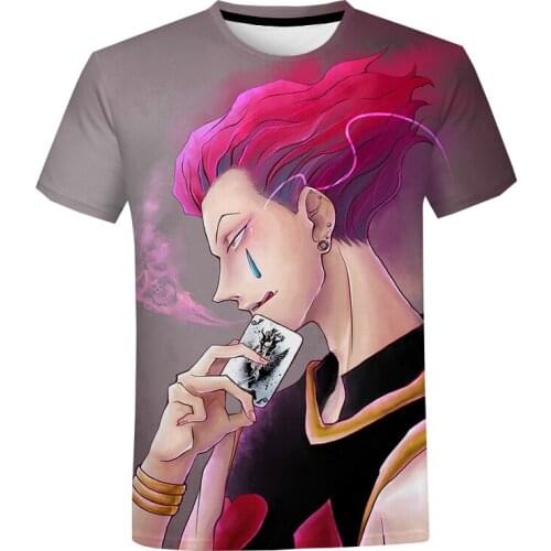 Hot Anime Hunter x Hunter Hisoka 3D Print T Shirt Men Women Summer Fashion Casual T-shirt Harajuku Streetwear Plus Size T Shirt