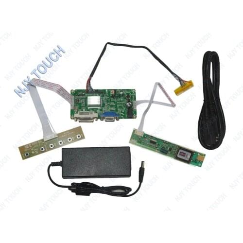 LM.R61 DVI VGA LED LCD Controller Driver Board Converter Kit With 12V 4A Power Adapter