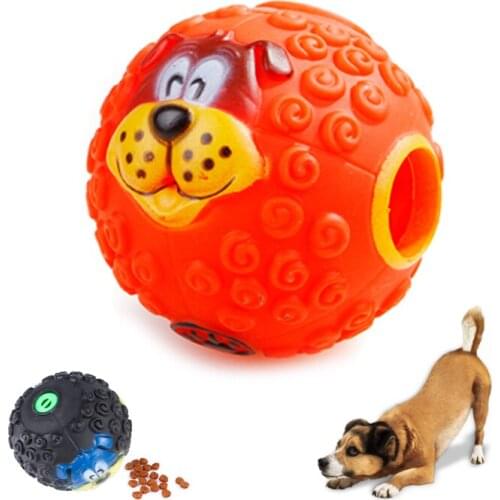 Pet food leaking Toy Plastic strange Call Ball leaking food gnawing sound Squeaky Ball toys Dog tooth molars Vocal toys ball